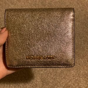Michael Kors Gold Square Wallet